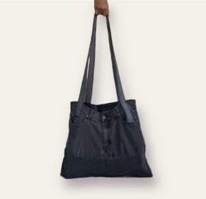 Black Denim Tote