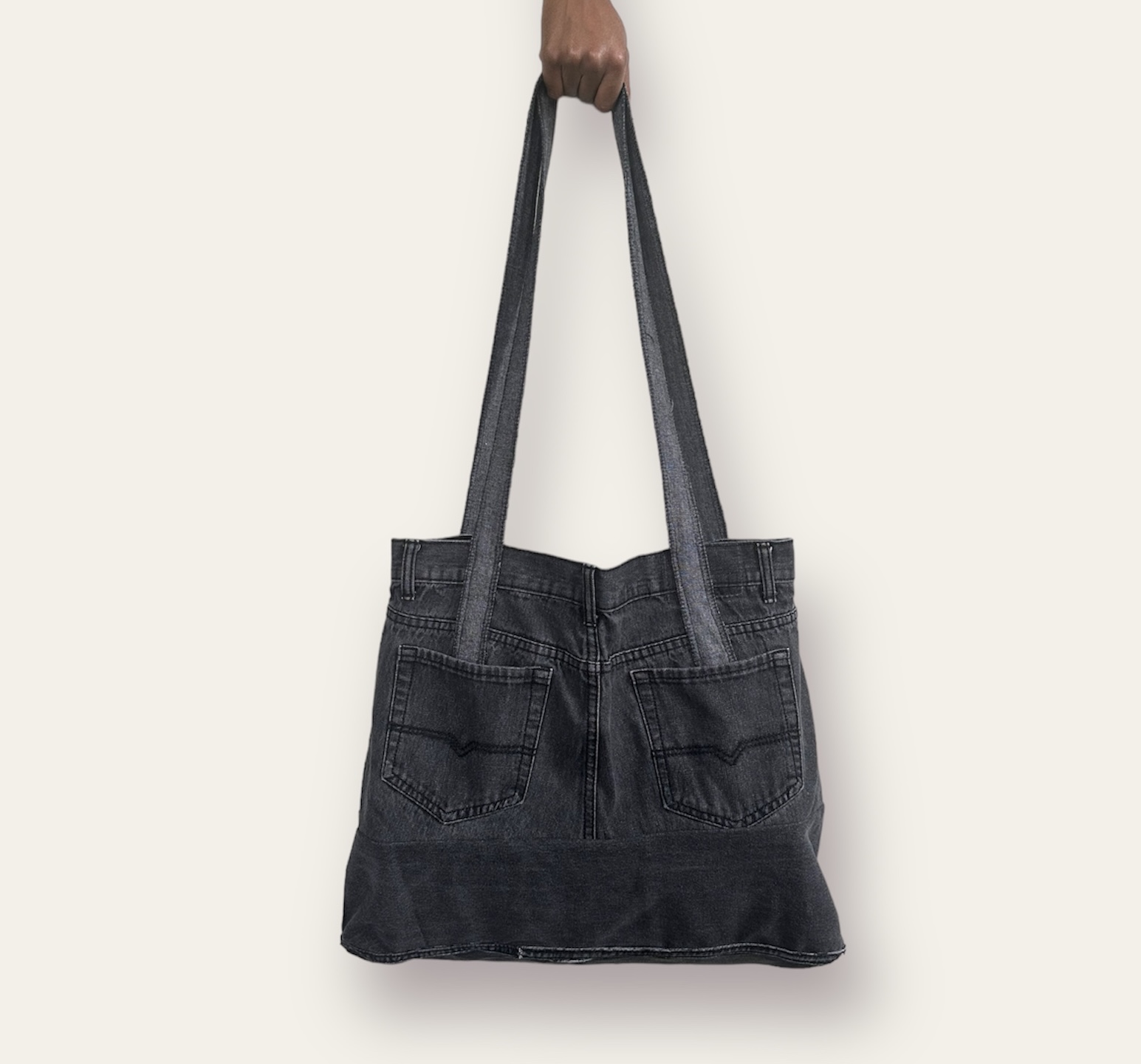 Black Denim Tote